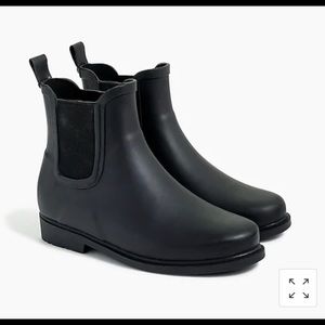 JCREW WOMENS RAIN BOOTS SIZE 7 black CHELSEA